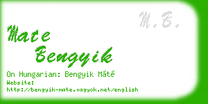 mate bengyik business card